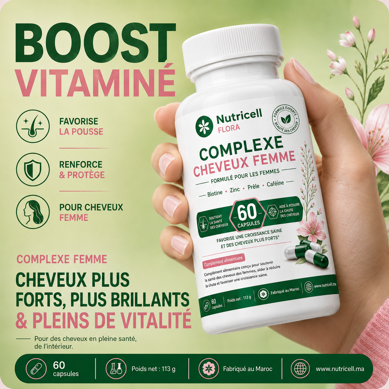 Nutricell Flora - Complexe Biotine Pour Femme